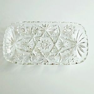 Vintage Anchor Hocking Glass Serving Tray
